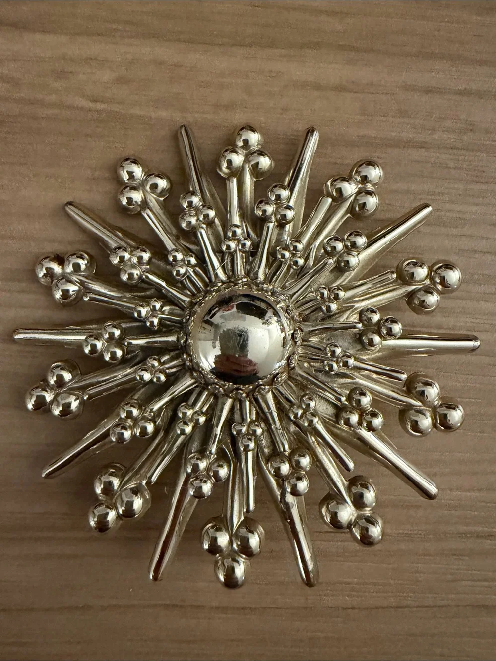 Silver Starburst Brooch